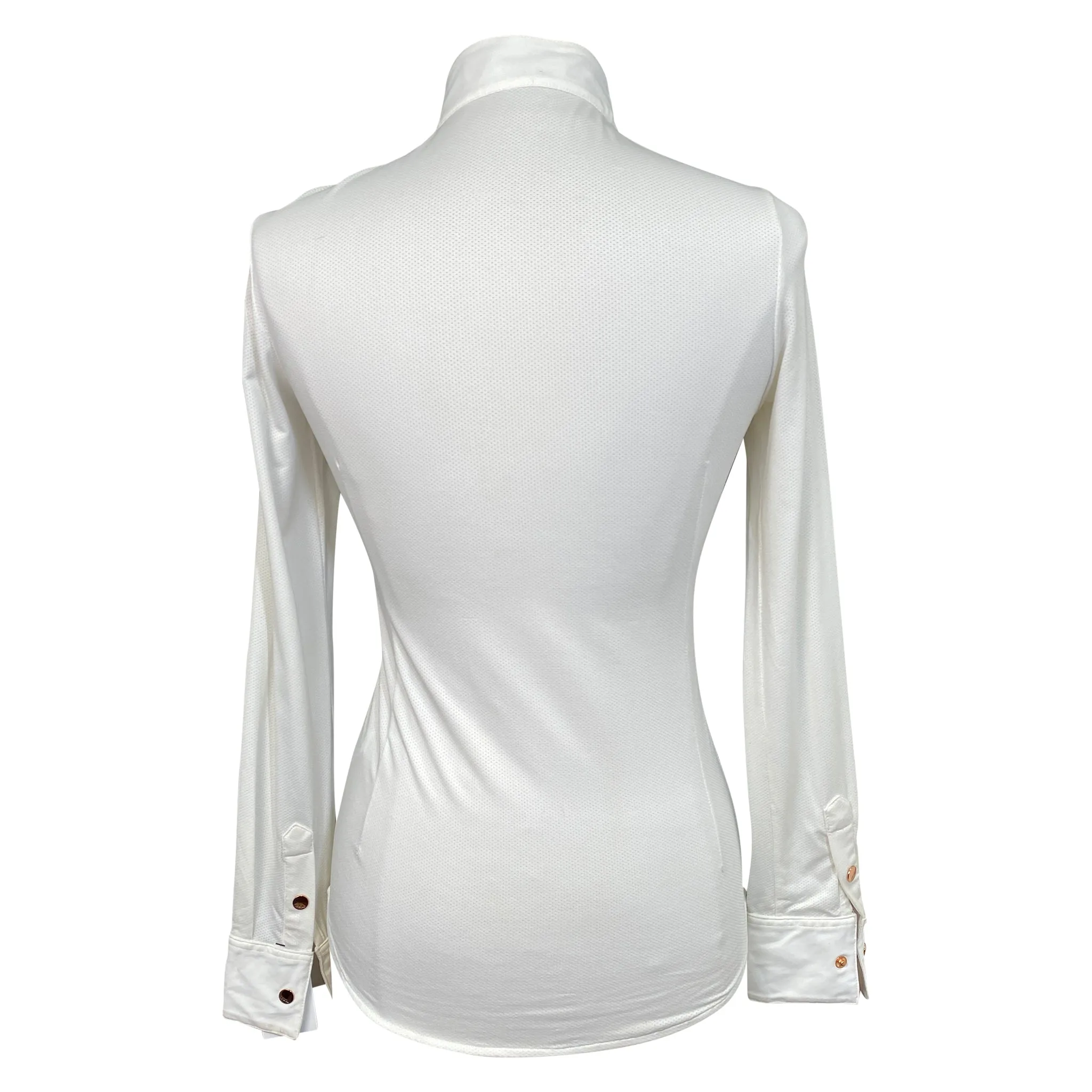 AA Platinum 'Lea' Tech Mesh Show Shirt in White - Women's Medium