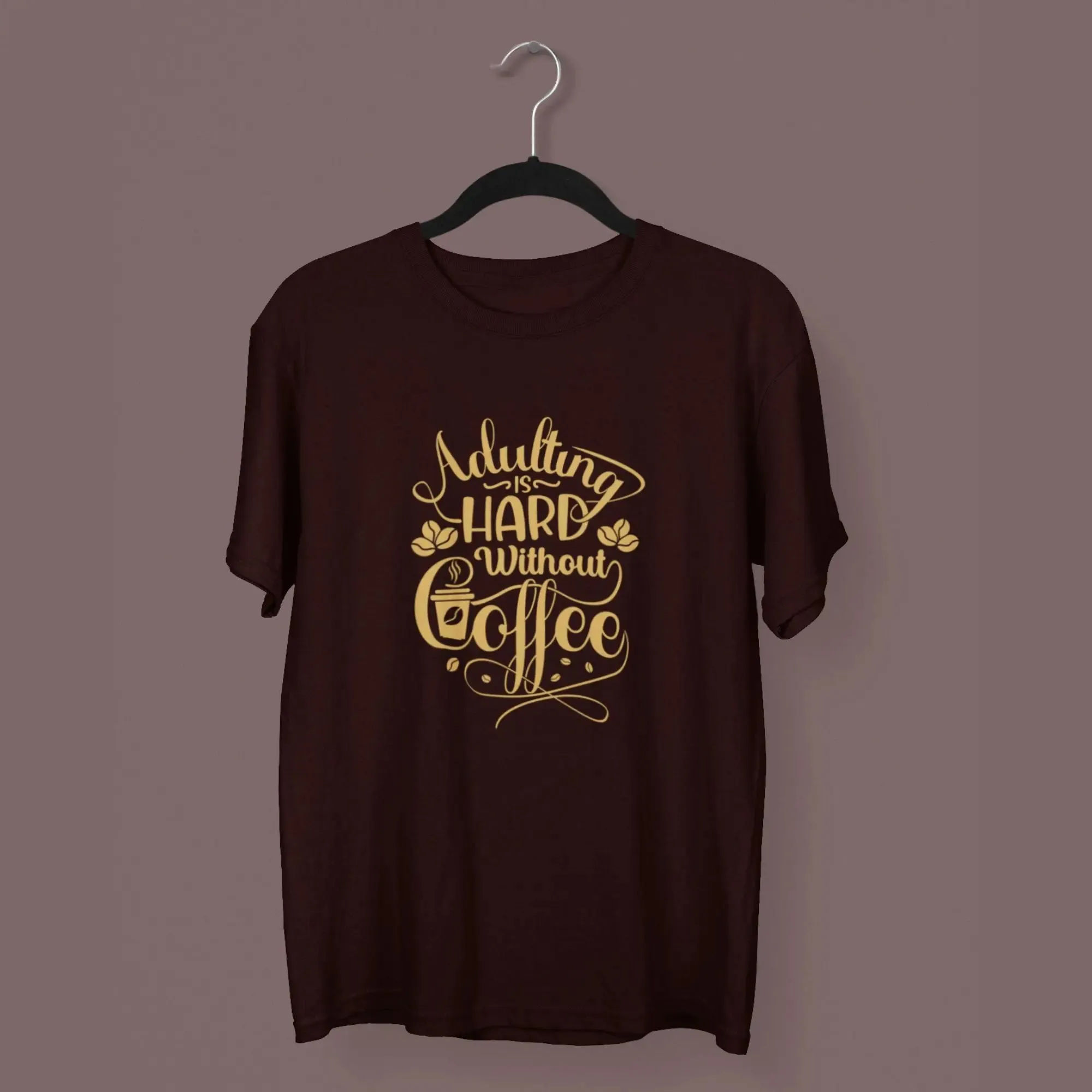 Adulting hard without coffee classic t-shirt