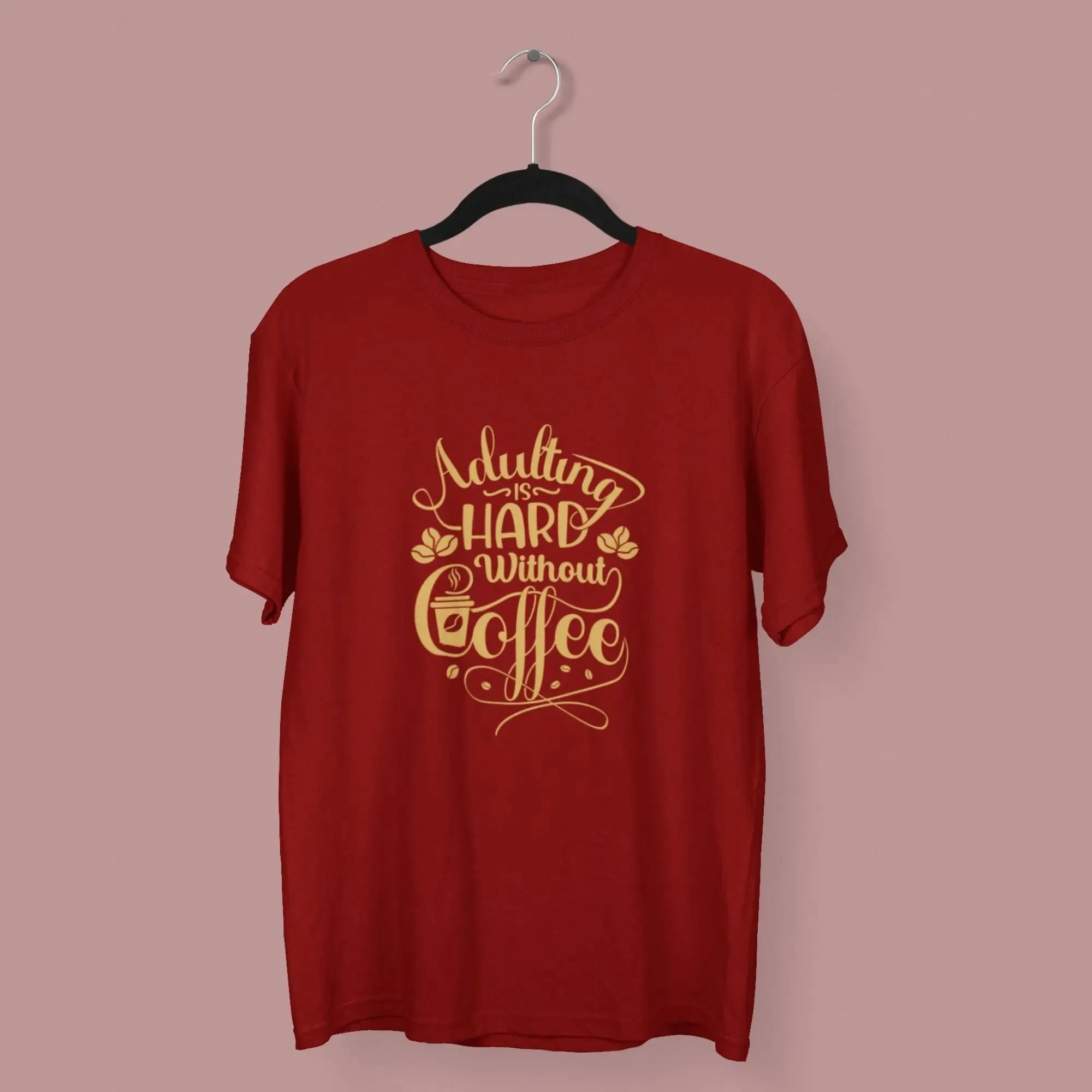 Adulting hard without coffee classic t-shirt