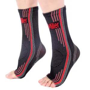 Ankle Brace Compression Support Sleeve for Plantar Fasciitis Achilles Tendonitis Foot Pain & Swelling RED