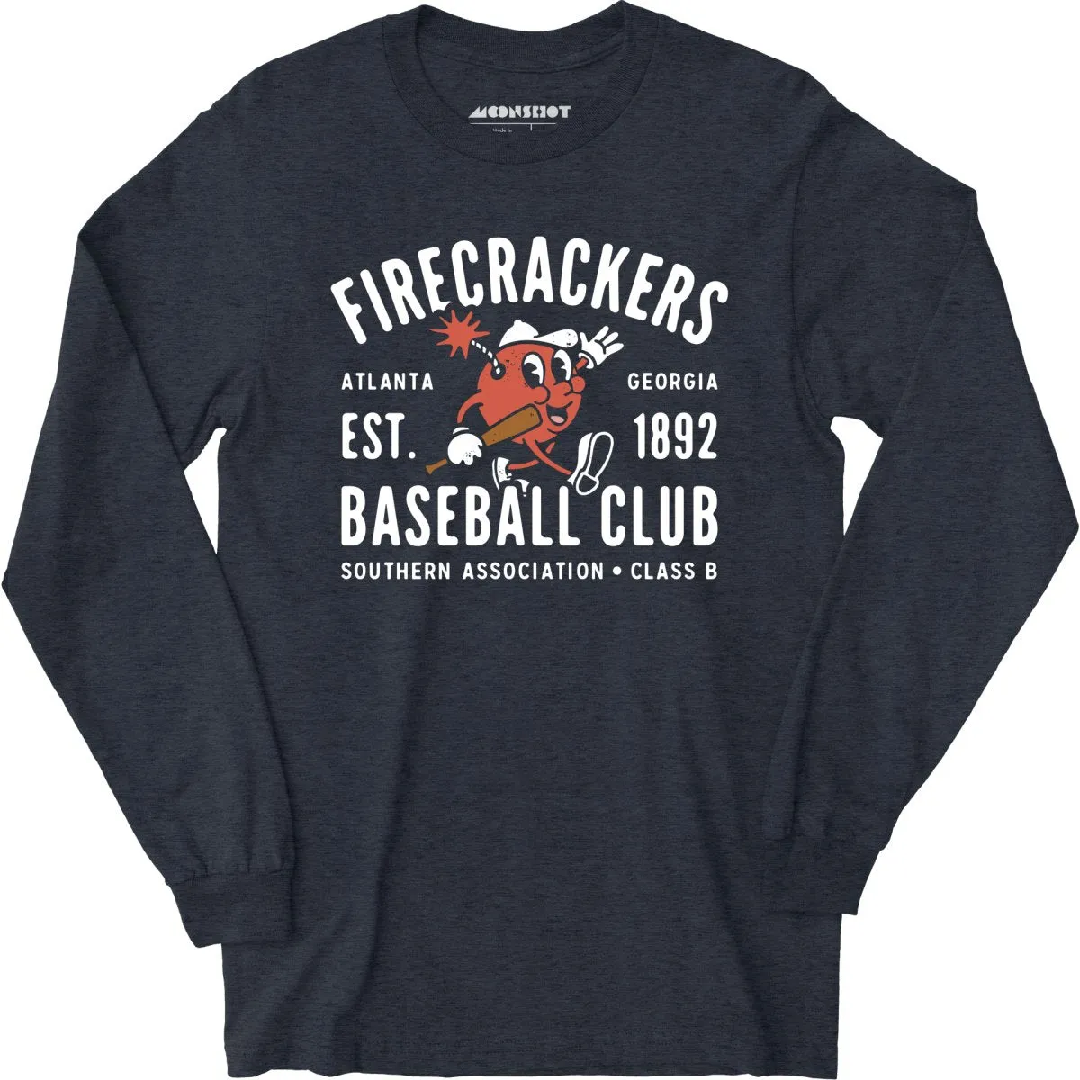 Atlanta Firecrackers - Georgia - Vintage Defunct Baseball Teams - Long Sleeve T-Shirt