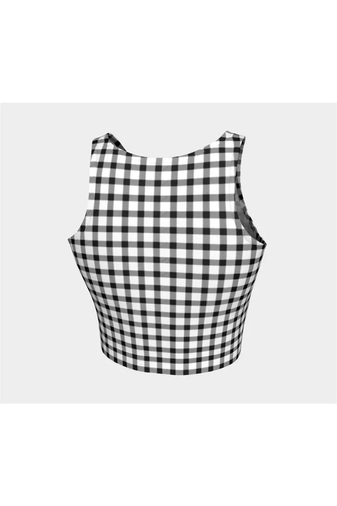 Black and White Plaid Athletic Top