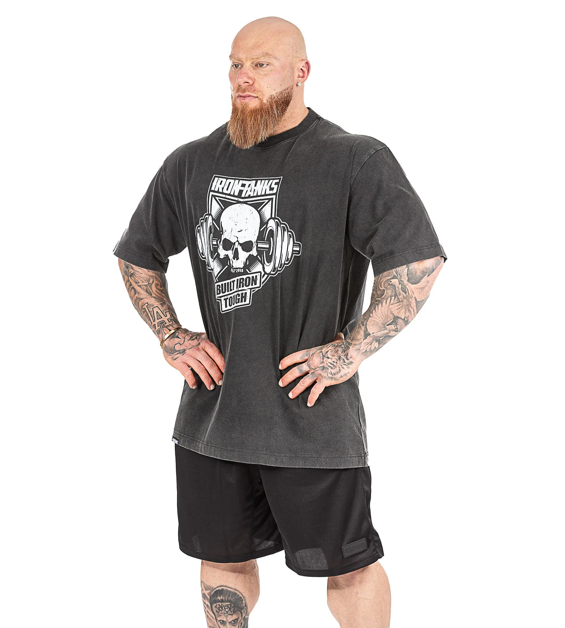 Built Iron Tough Tee - Stone Black