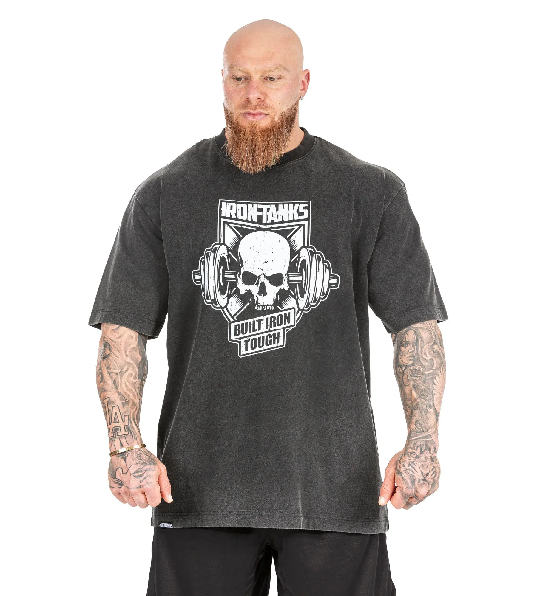 Built Iron Tough Tee - Stone Black