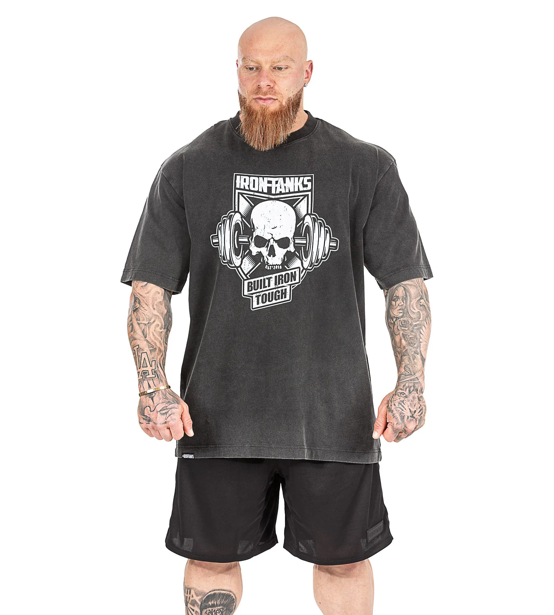 Built Iron Tough Tee - Stone Black