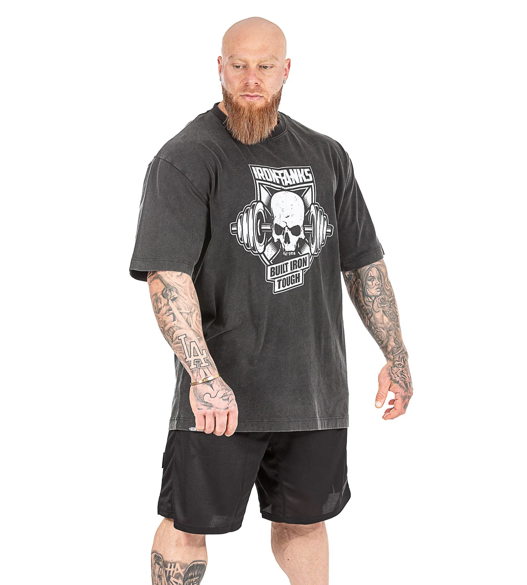 Built Iron Tough Tee - Stone Black