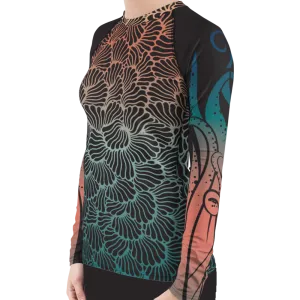 Camouflage Octopus Women's Rash Guard (Warehouse)