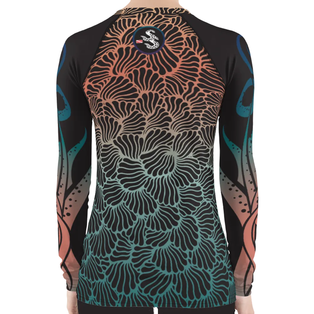 Camouflage Octopus Women's Rash Guard (Warehouse)