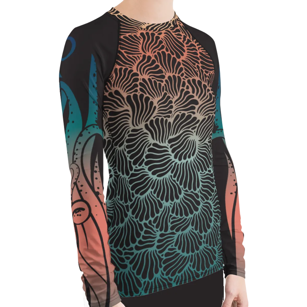 Camouflage Octopus Women's Rash Guard (Warehouse)