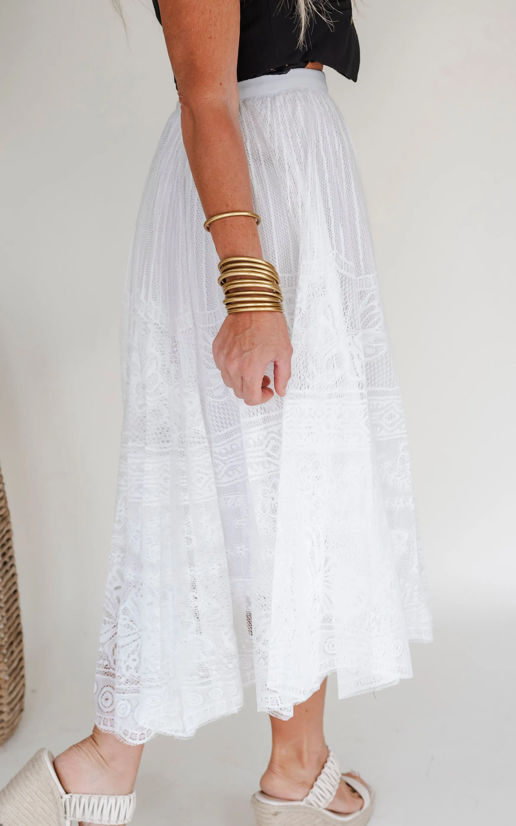 Capri Sun Soaked Lace Maxi Skirt - Final Sale