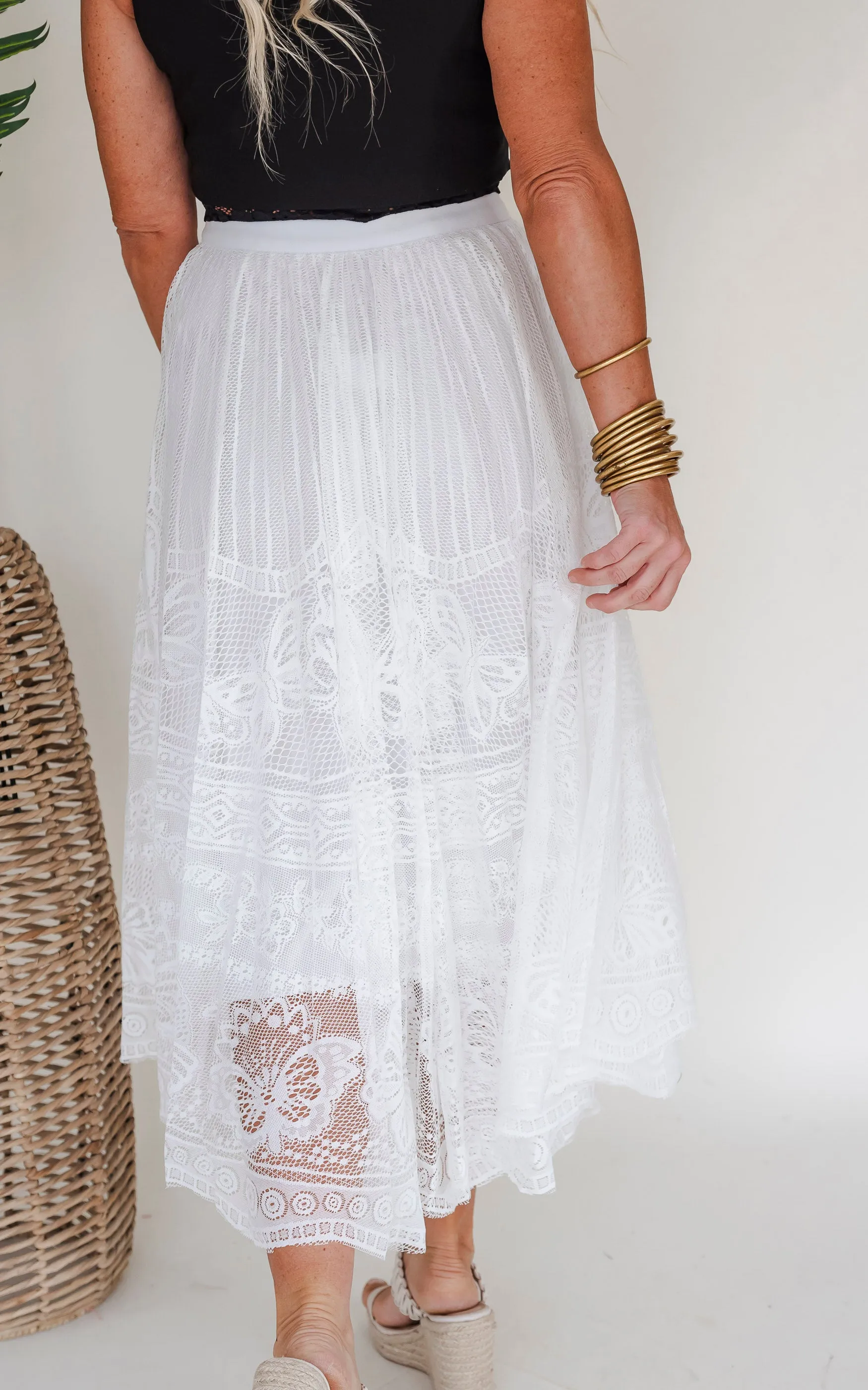 Capri Sun Soaked Lace Maxi Skirt - Final Sale