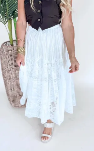 Capri Sun Soaked Lace Maxi Skirt - Final Sale