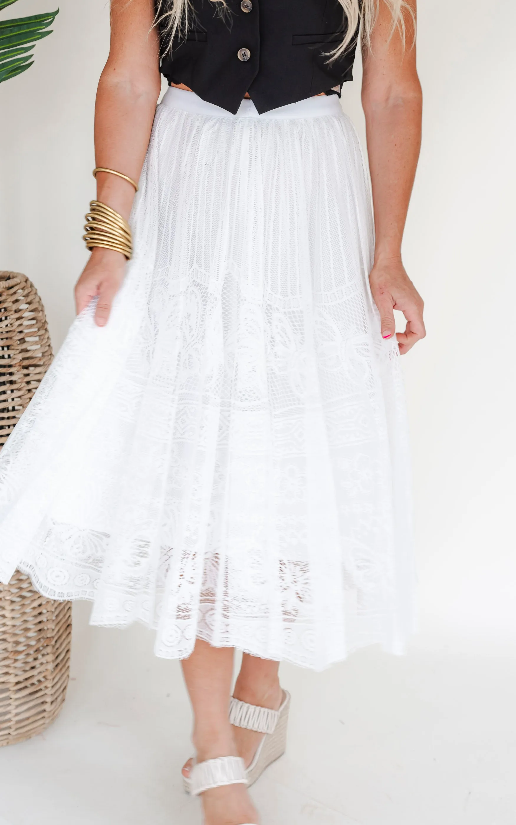 Capri Sun Soaked Lace Maxi Skirt - Final Sale