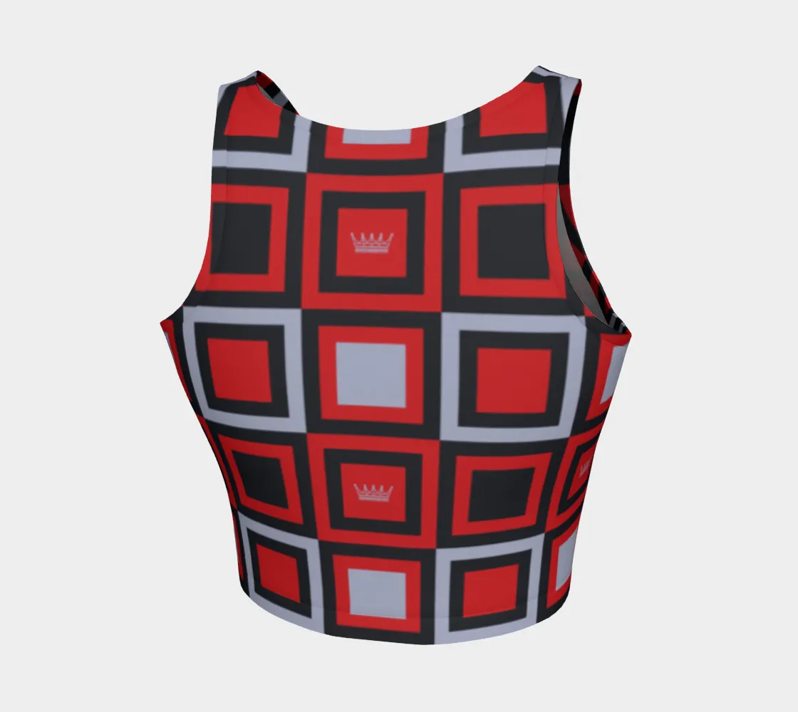 Chess Queen Athleic Crop Top