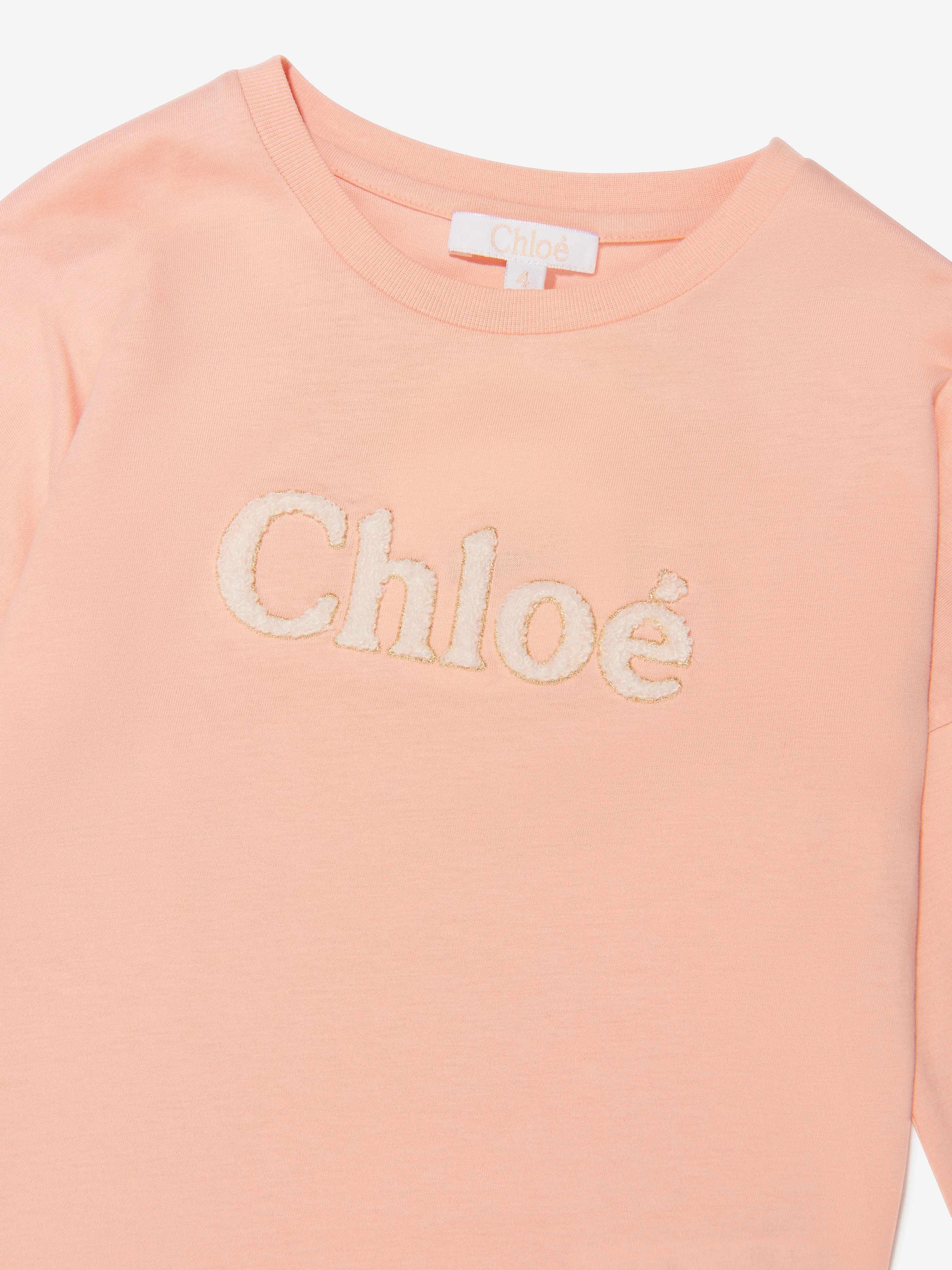 Chloé Girls Long Sleeve Logo T-Shirt