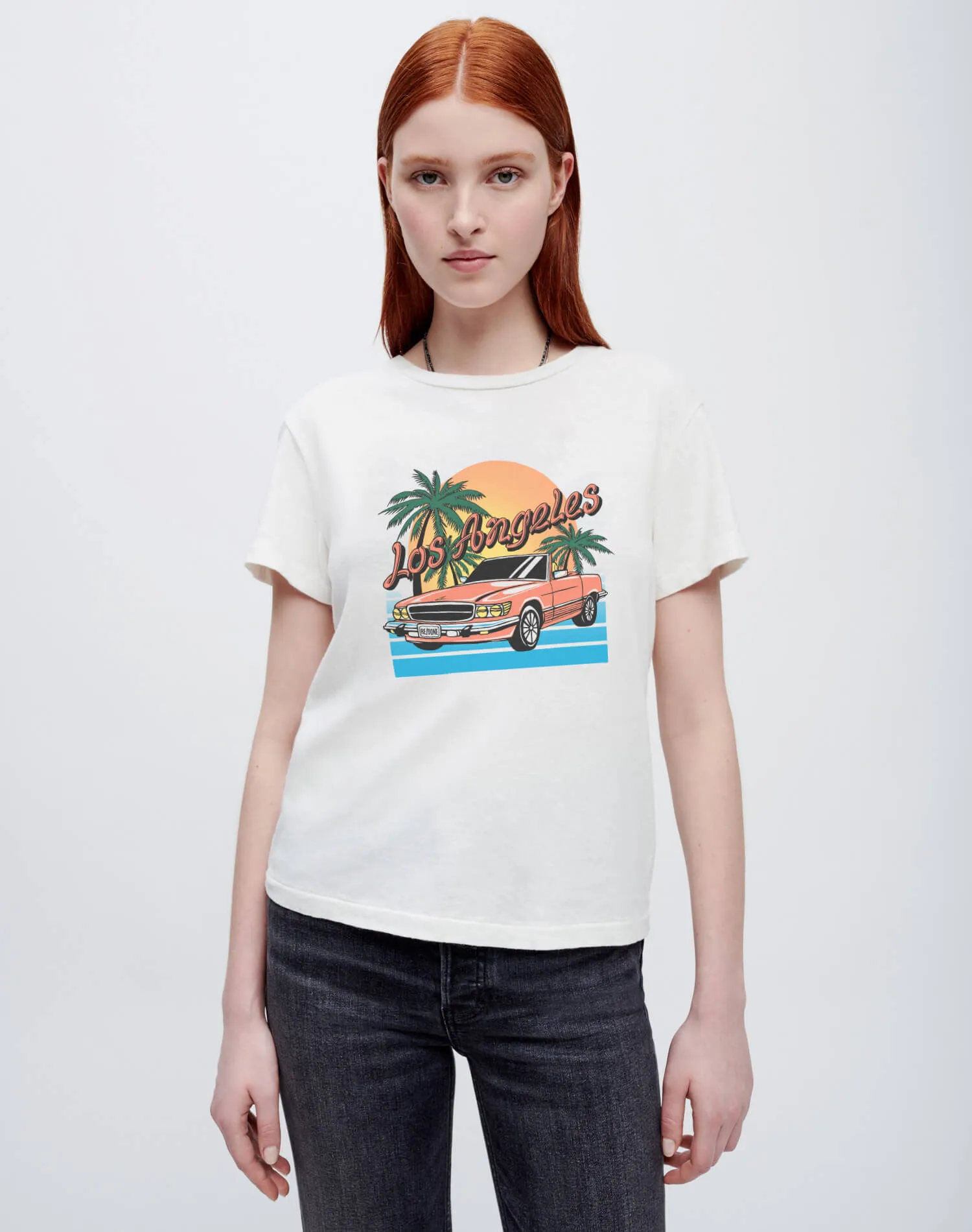 Classic "LA Drive" Tee  -  Vintage White