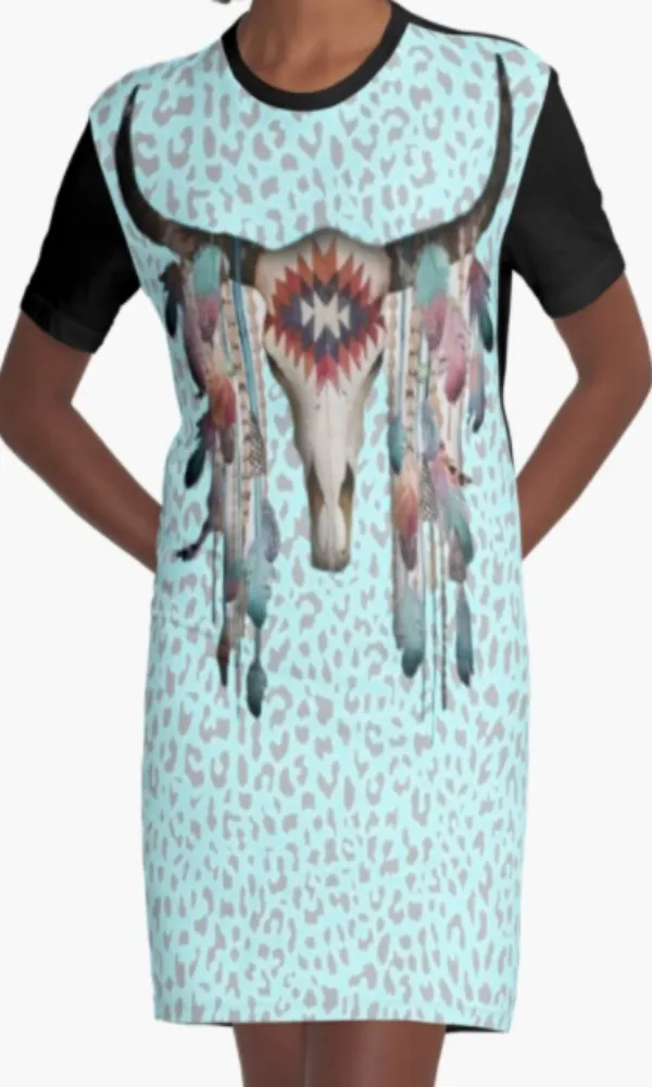 Cowgirl Kim Bohemian Blast Graphic Tee Dress