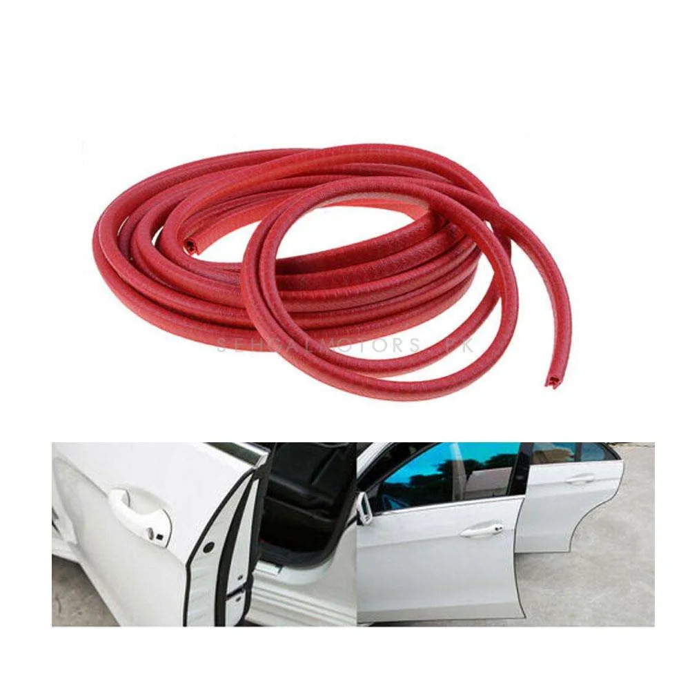 Door Guard Long Strip Roll - Red - Edge Protection Anti-Scratch Buffer Strip