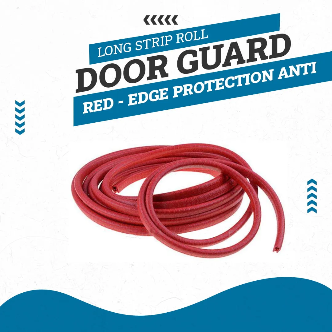 Door Guard Long Strip Roll - Red - Edge Protection Anti-Scratch Buffer Strip