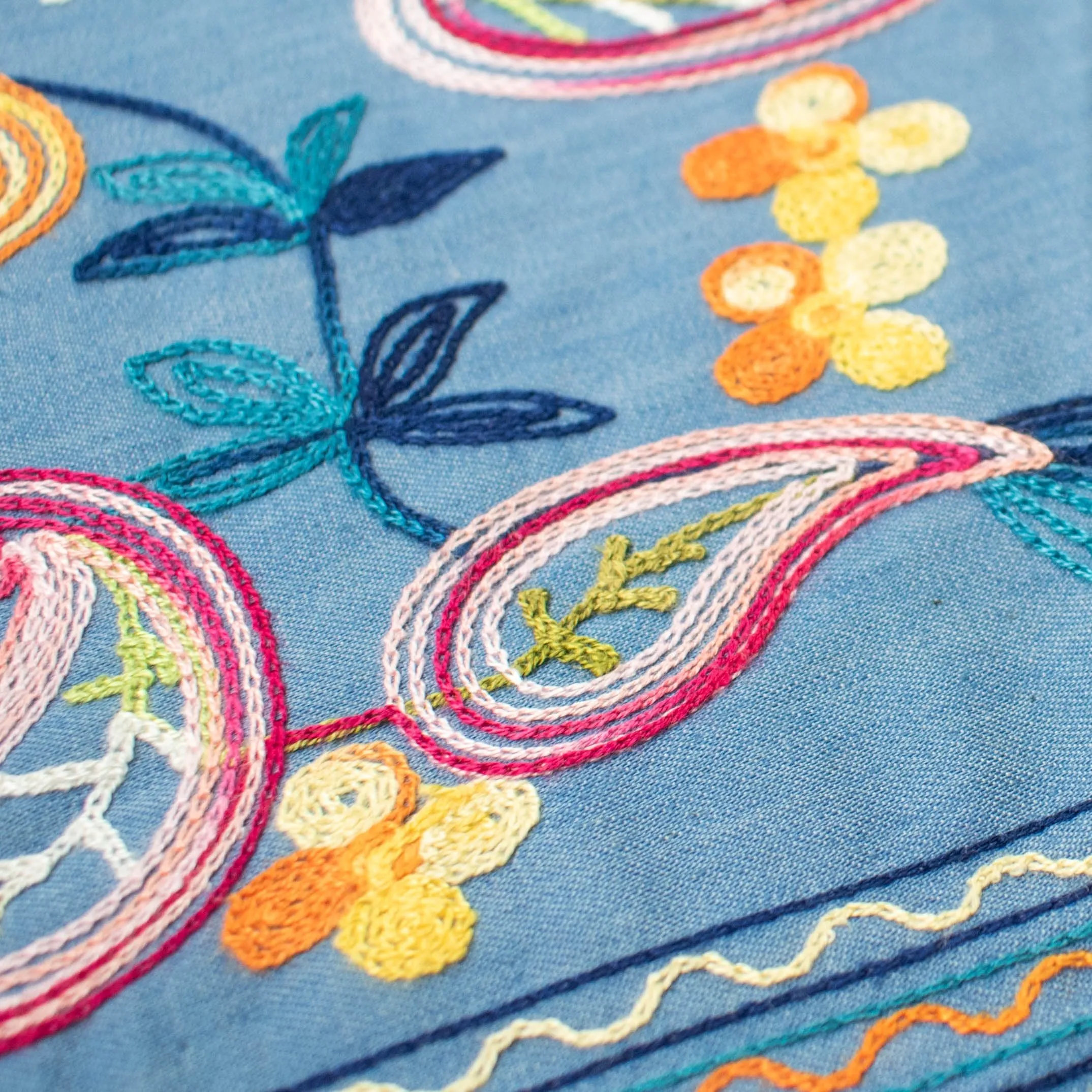 Embroidered Denim Design 376