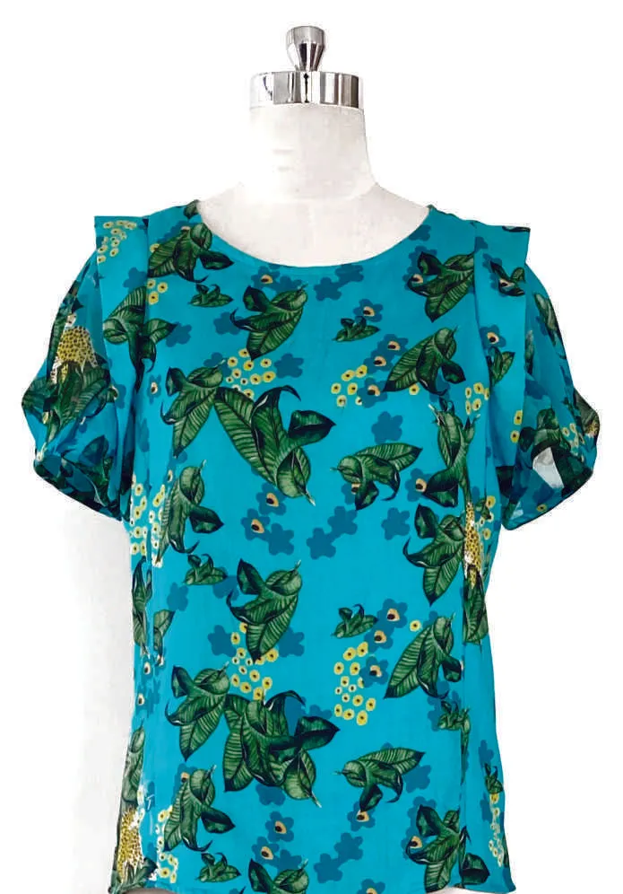 Emily Lovelock Leaf Pattern Top