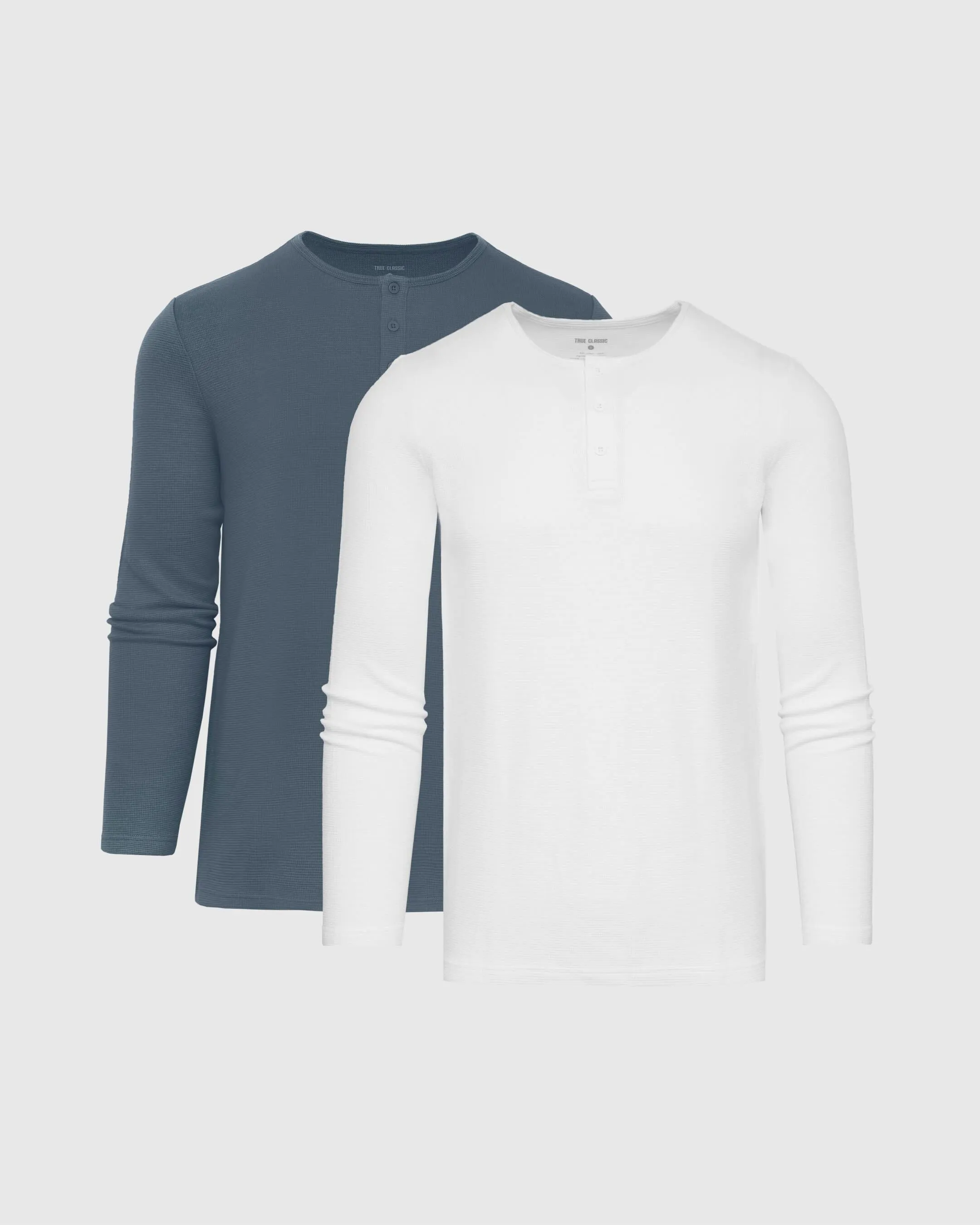 Fiord & White Waffle Henley 2-Pack