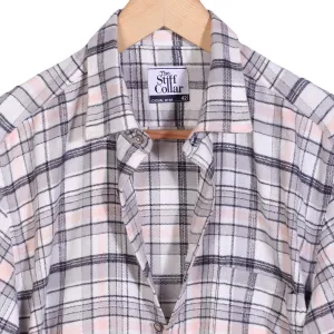 Gentle Pink Check Flannel Regular Fit Casual Shirt