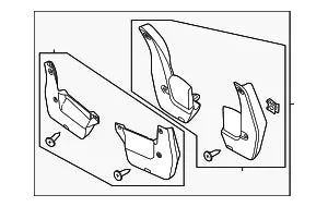 Genuine Honda 2016-2021 Civic Coupe Splash Guards