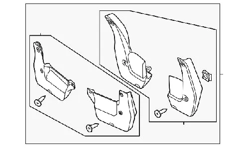 Genuine Honda 2017-2021 Civic Hatchback Splash Guards