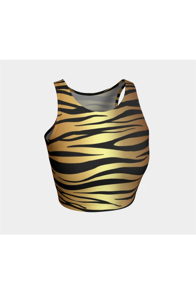 Golden Tiger Print Athletic Top