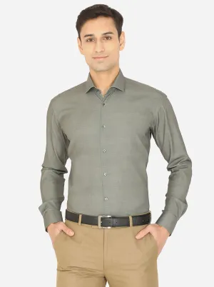 Grey Solid Slim Fit Party Wear Shirt | JB Studio