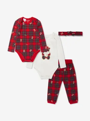 Guess Baby Girls Body And Reversible Pants Set (3 Piece)