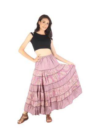 Handmade Rayon Gipsy Boho Hippie Skirt One Size Fits S to XL Pink