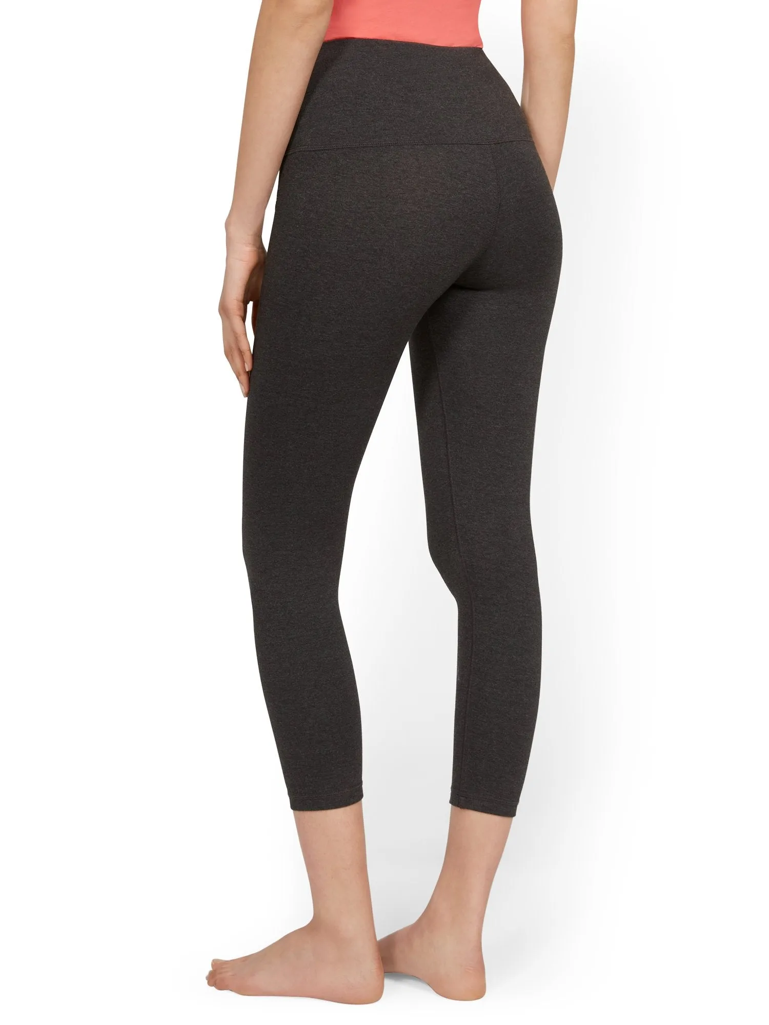 High-Waisted Yoga Capri Pant - Heather Grey