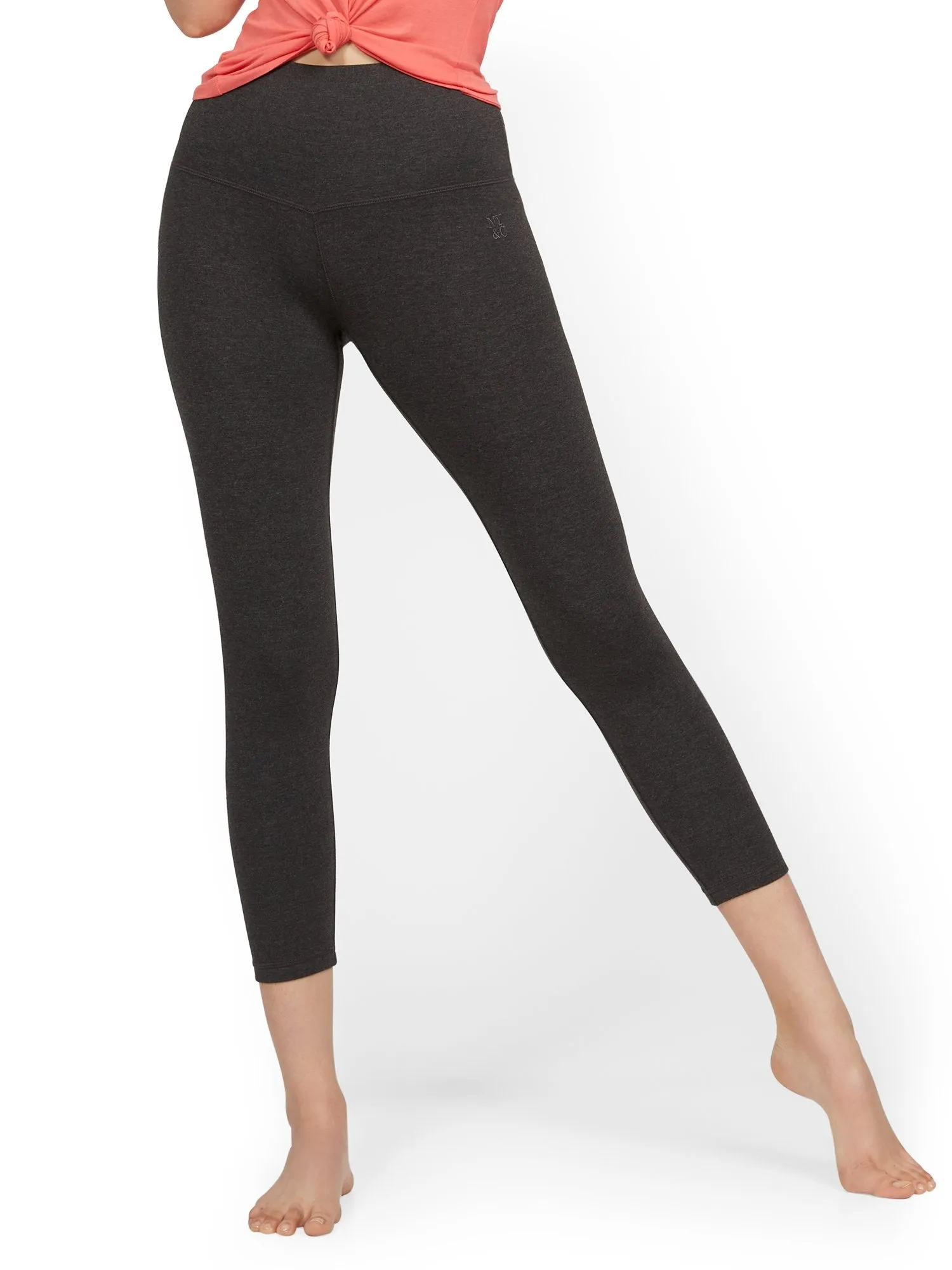 High-Waisted Yoga Capri Pant - Heather Grey