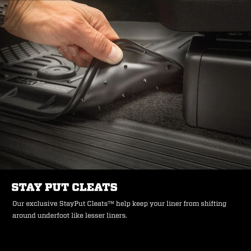 Husky Liners Weatherbeater Floor Liner - Front and 2nd Row - Plastic - Black - Crew/Double Cab