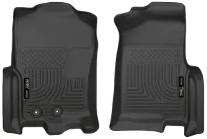 Husky Liners Weatherbeater Floor Liner - Front - Plastic - Black - Ford Fullsize SUV 2011-17 - (Pair)