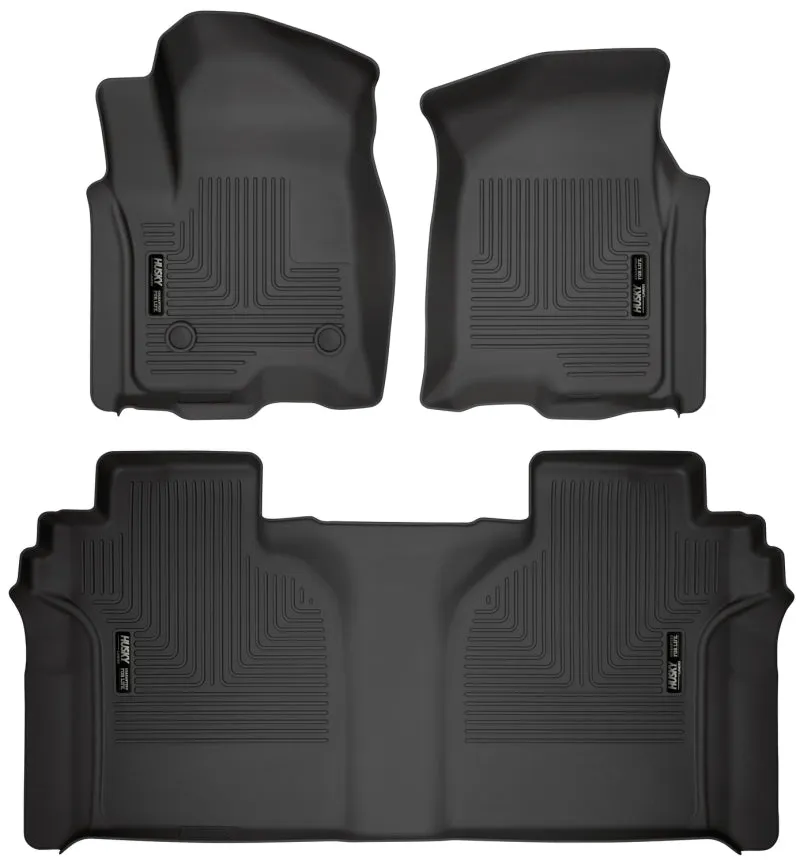 Husky Liners WeatherBeater Front / 2nd Row Floor Liner - Black / Textured - Crew Cab - GM Fullsize Truck 2019-24 94021