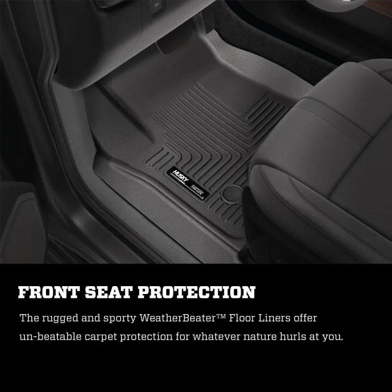 Husky Liners WeatherBeater Front / 2nd Row Floor Liner - Black / Textured - Crew Cab - GM Fullsize Truck 2019-24 94031