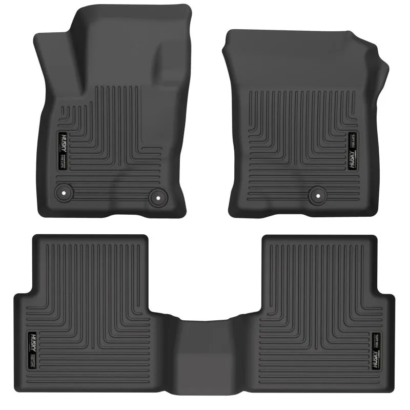 Husky Liners Weatherbeater Front/2nd Row Floor Liner - Black - Ford Compact Truck 2021-22