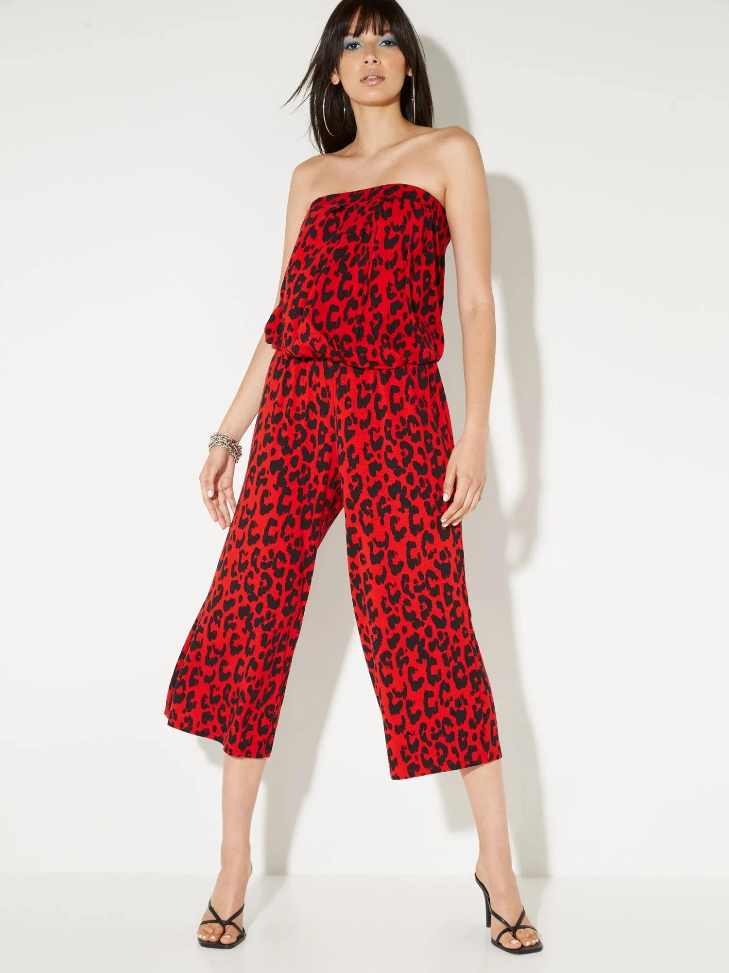 Leopard-Print Wide-Leg Capri Pant - NY&C Style System