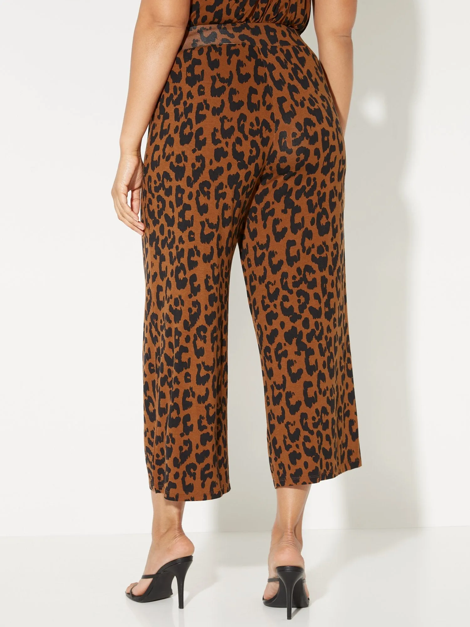 Leopard-Print Wide-Leg Capri Pant - NY&C Style System