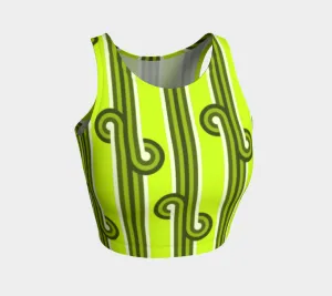 Lime Green Rolling Wave Crop Top