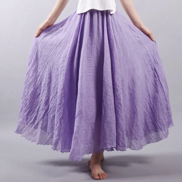 Linen Cotton Long Skirts