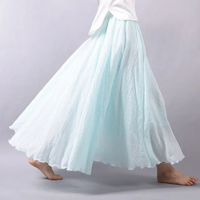 Linen Cotton Long Skirts