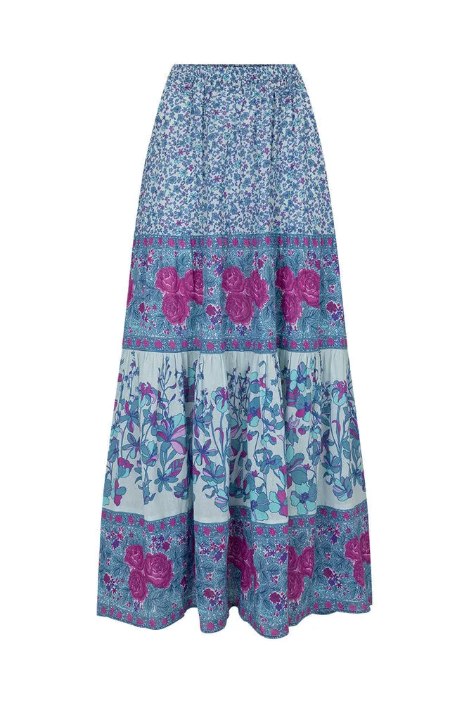 Love Jetty Maxi Skirt - Blue Nirvana