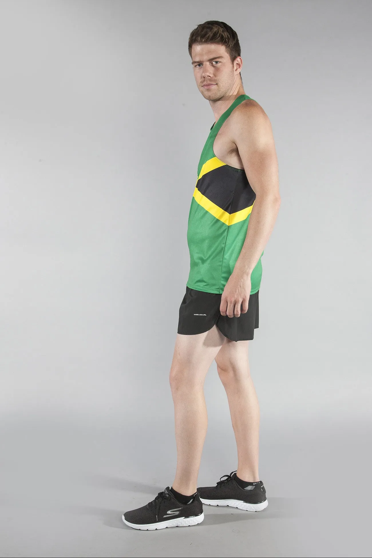 Men's Competitor Lite Printed Singlet [J-L] - Jamaica