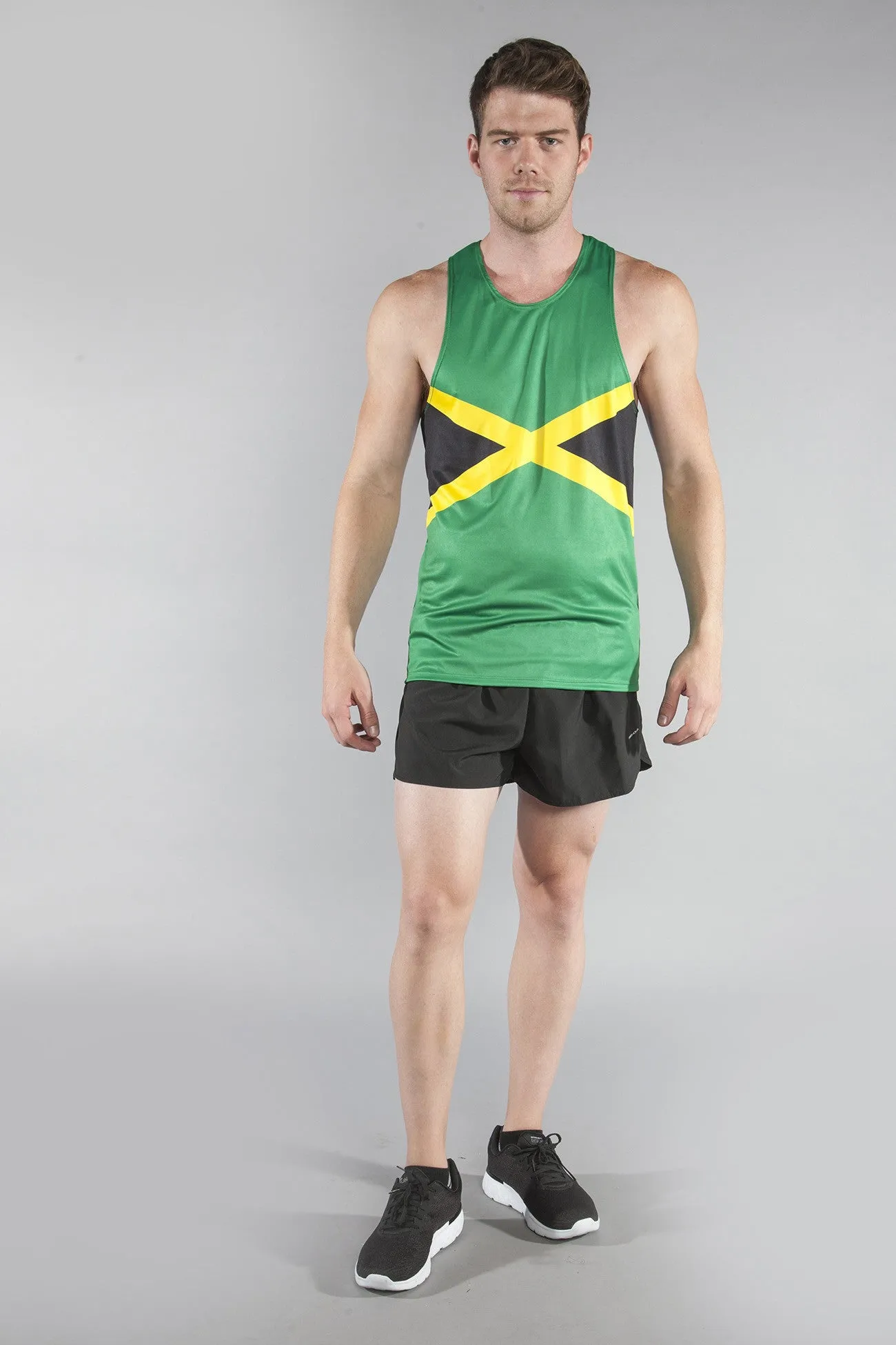 Men's Competitor Lite Printed Singlet [J-L] - Jamaica