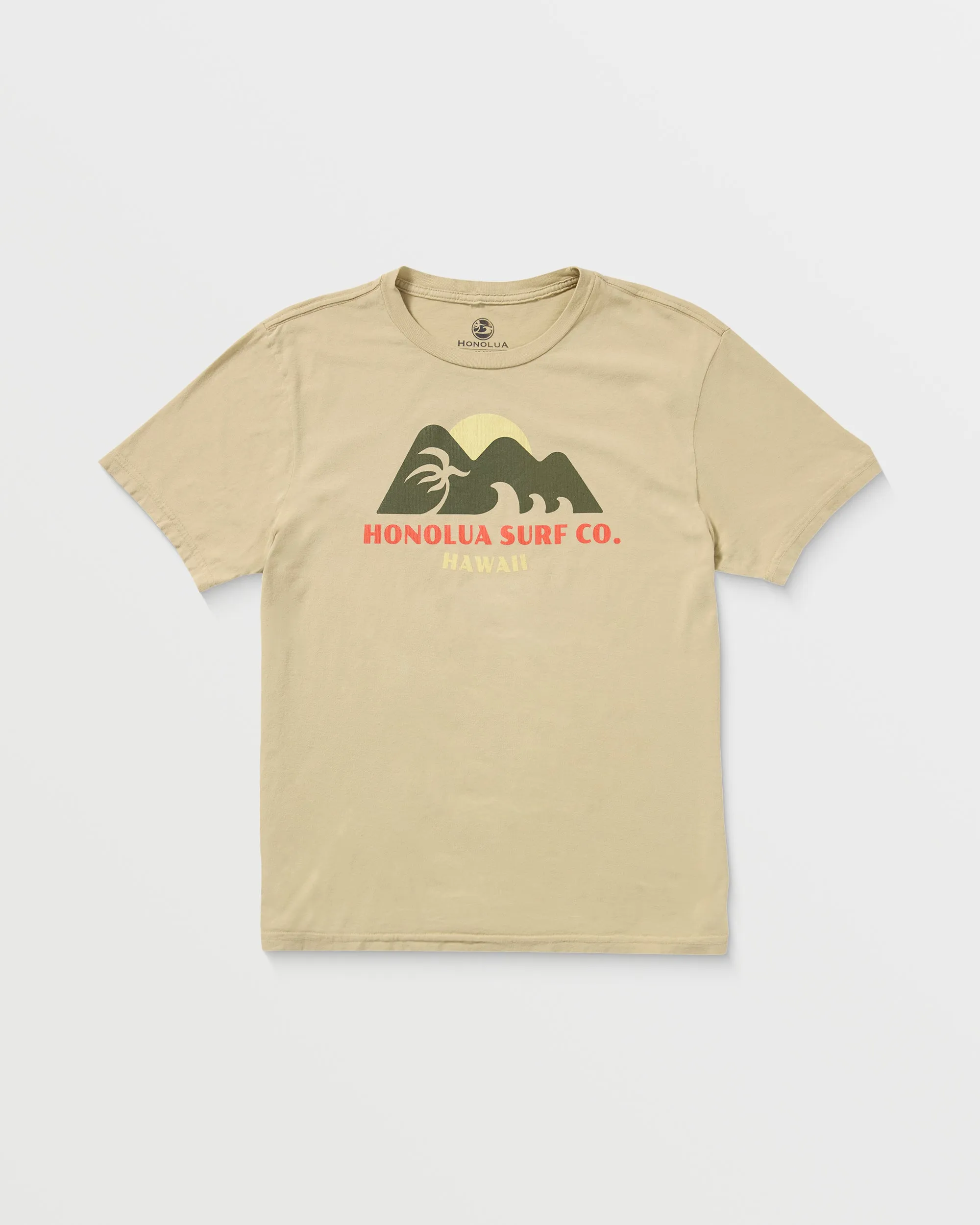 Mens Iron Work Hawaii Short Sleeve Tee - Khaki