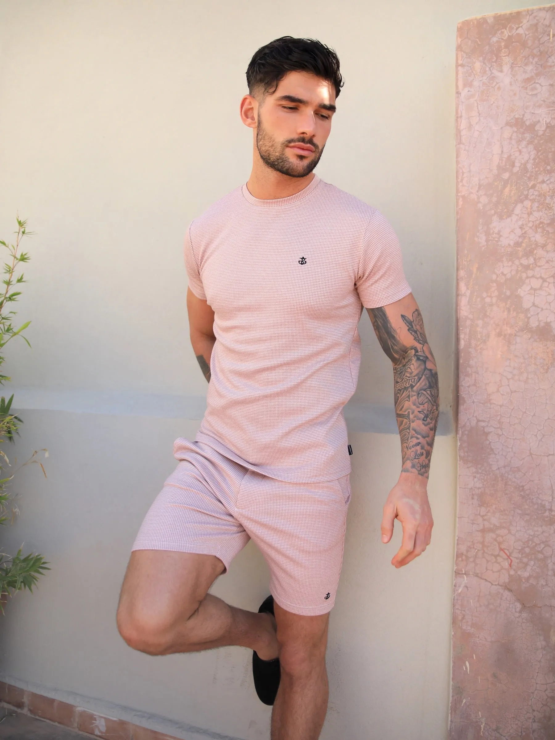 Midar Check T-Shirt - Pink